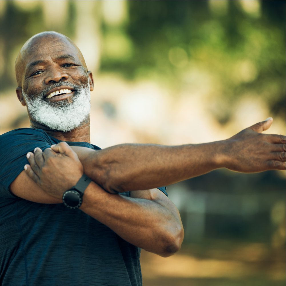 person using exercise and healthy movement to improve their health and lifestyle